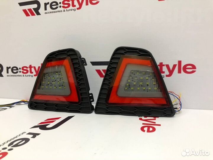 Фонари в задний бампер Honda Fit с14г 4 Режима