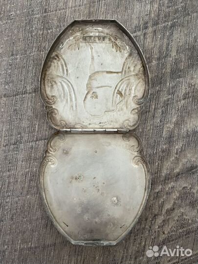 Пудренница СССР «Москва Гимнастка» латунь