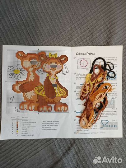 Остатки от наборов для вышивки крестом обновила