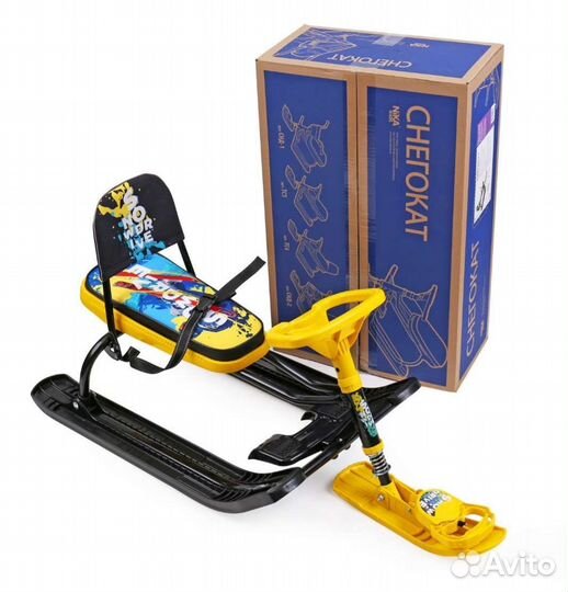 Снегокат Ника со спинкой