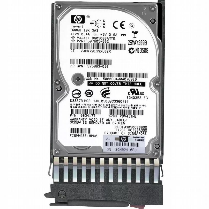[DG0300BAMYR] Жесткий Диск Hp 300gb Sas 2,5" Hdd Dg0300bamyr