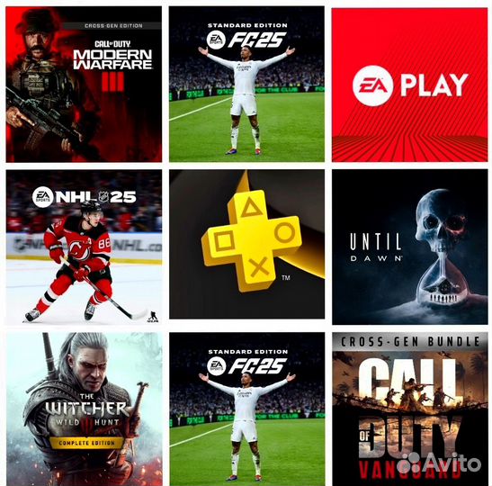 Подписки ps plus и ea ps 4 и ps5 32523 945 4h567j