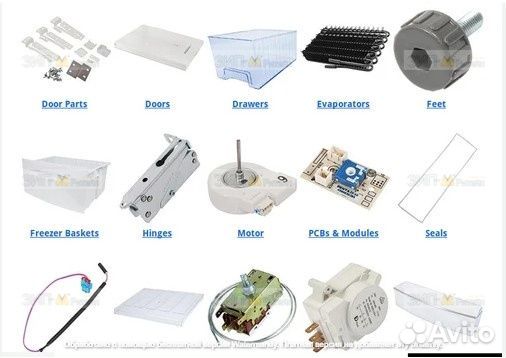 Запчасти для холодильников (Ассортимент)