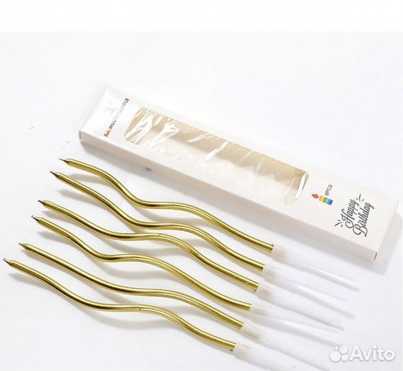 Свечи для торта изогнутые