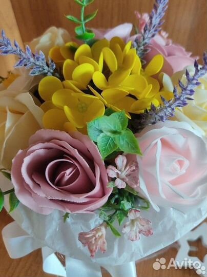 Мыльные цветы в шляпной коробке Ставрополь