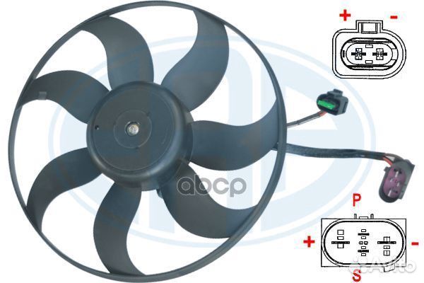 Вентилятор охлаждения радиатора 352061 Era