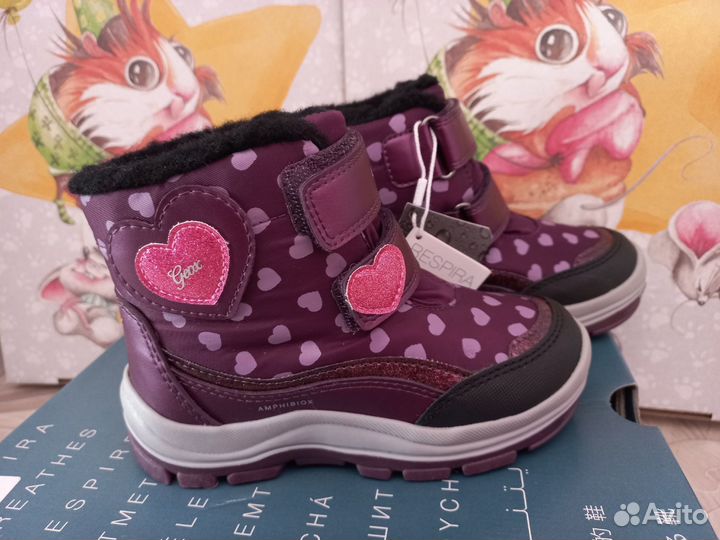 Зимние ботинки geox 27 (17,5 см)