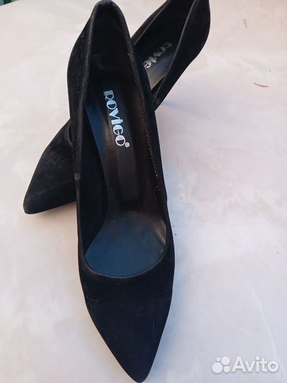 Туфли женские 38 размер черные замшевые