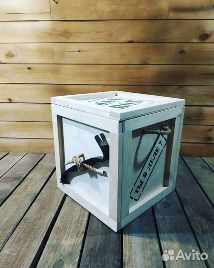 Ящик деревянный с ломом MAN BOX