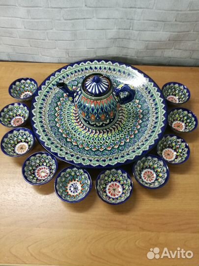 Риштанская керамика (комплект посуды)