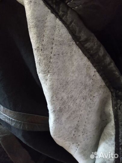 Утепленный кожаный плащ 50 - 52 р