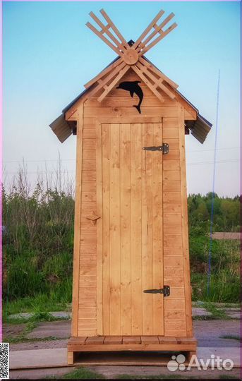 Дачный туалет деревянный ACC340