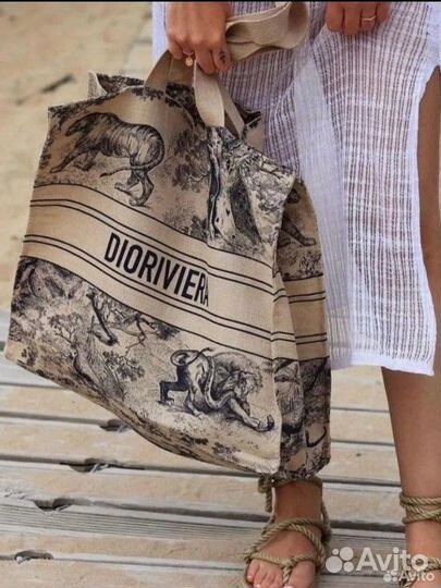 Шоппер лен Dior Beauty Dioriviera VipGift оригинал