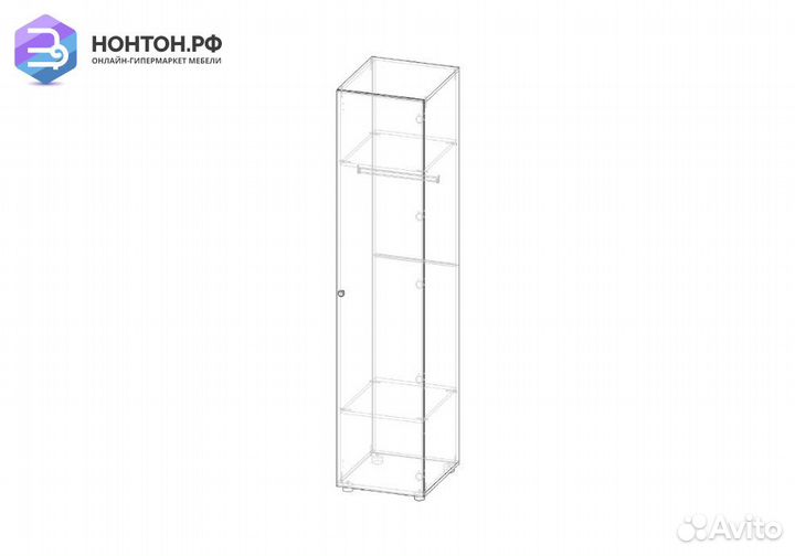 Пенал Мийа-3А ясень шимо светлый / белая шагрень