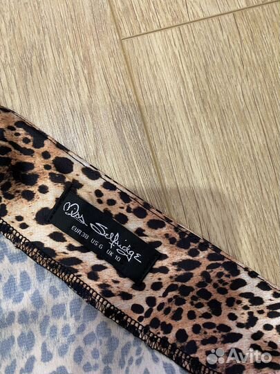 Платье комбинация леопард