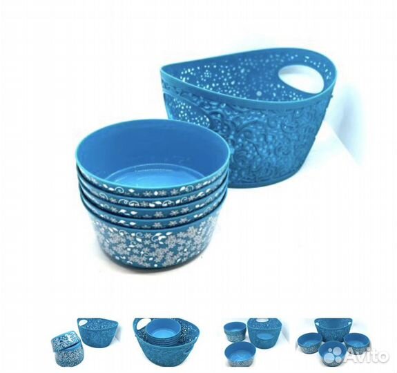 Наборы корзинок, контейнеров из прочной пластмассы