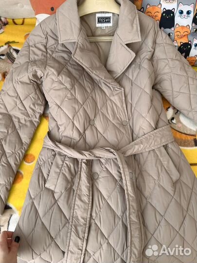Новое демисезонное стеганное пальто