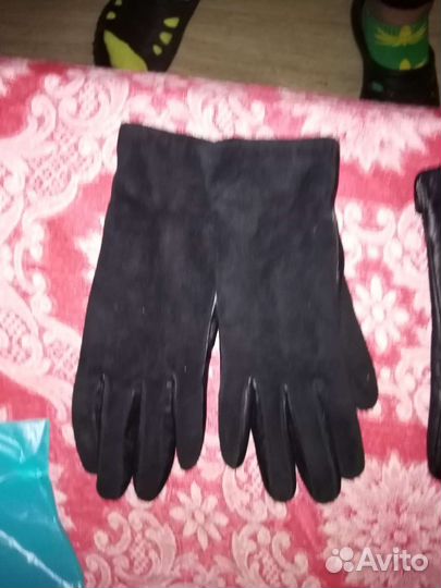 Перчатки кожаные