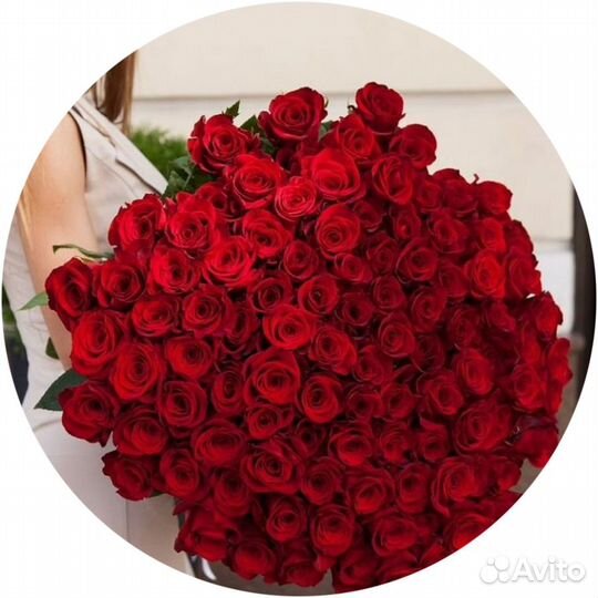 Роза, букет из 101 розы, доставка букета роз