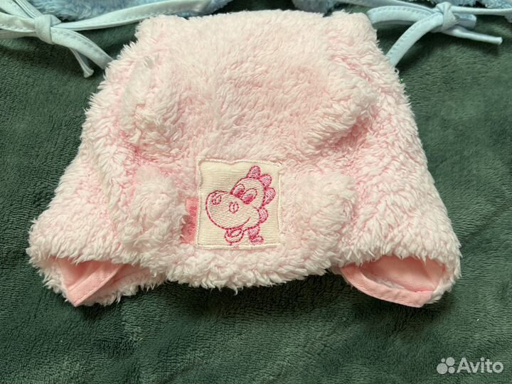 Шапочка зимняя для новорожденных новая Польша