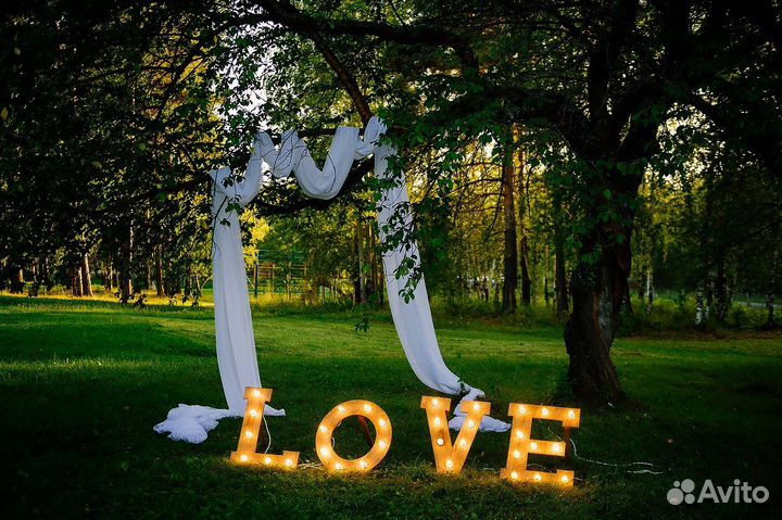 Аренда деревянных букв для свадьбы, фотосессии