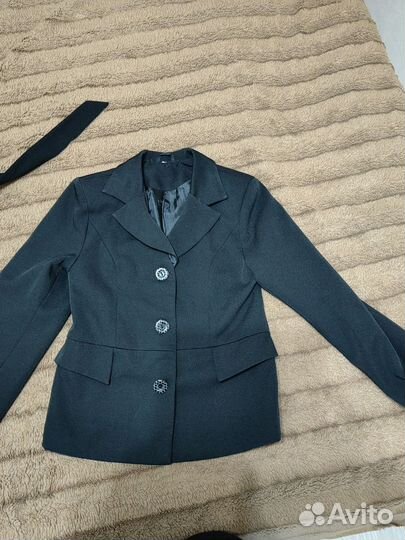Школьный пиджак для девочки 134 чёрный