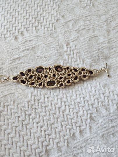 Браслет серебряный с аметистами