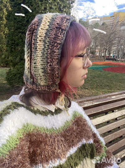 Чепчик вязанный женский ручная работа