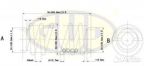 Пружина перед audi 80 1.6/1.8 86-91 GCS004212 G
