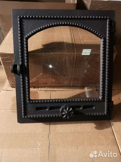 Дверка каминная со стеклом