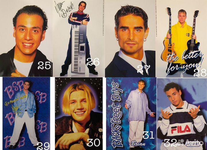 Открытки Backstreet Boys BSB 90-х годов