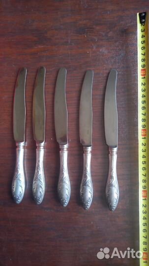 Ножи десертные мельхиор,посеребрение
