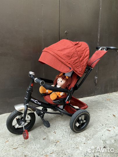 Велосипед детский трёхколёсный с ручкой McCan