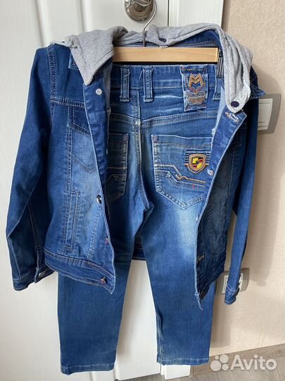 Джинсовый костюм для мальчика 122