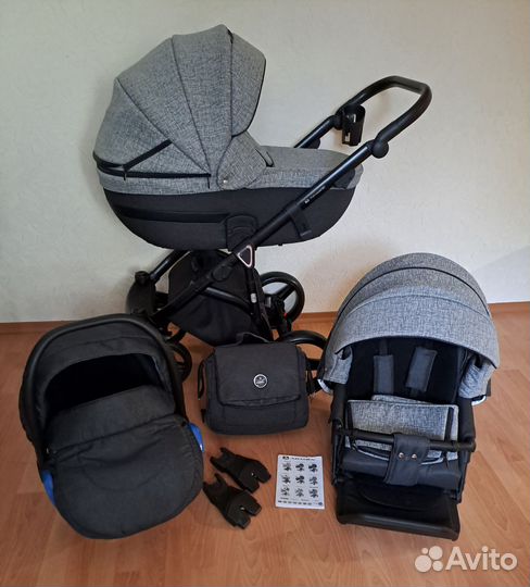 Коляска 3 в 1 adamex cortina 2023