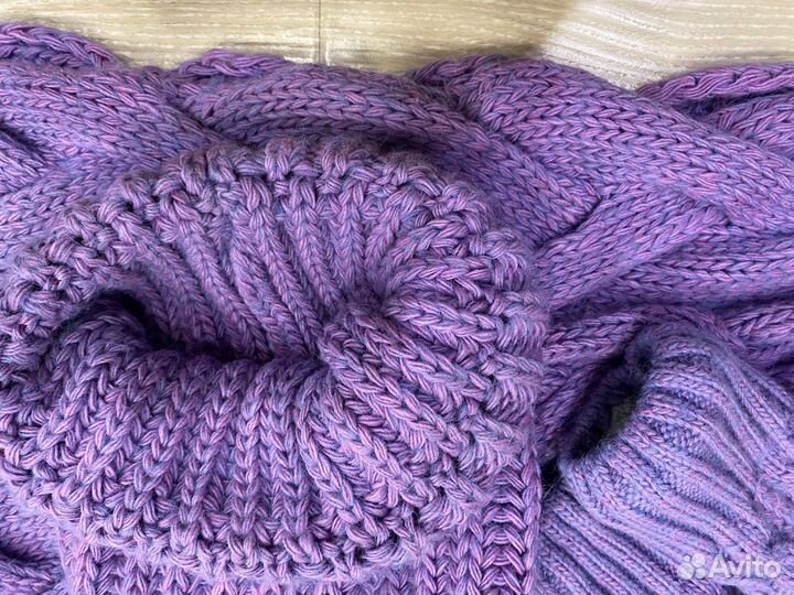 Комплект снуд шапка варежки