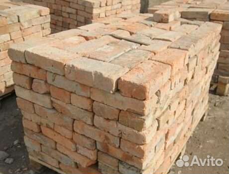 Кирпич красный полнотелый бу
