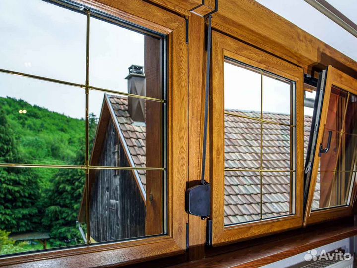 Ремонт окон, стеклопакет Двухкамерный RAL3342