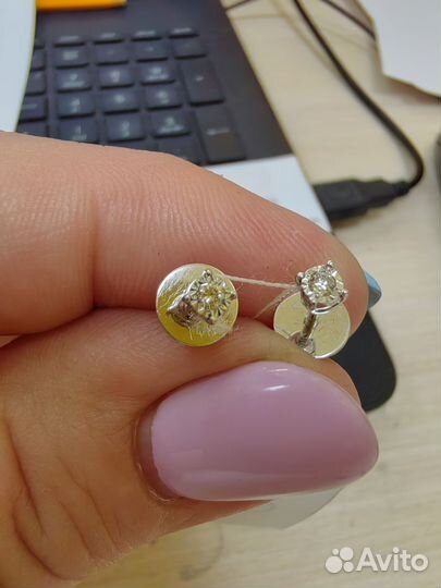 Пусеты с бриллиантами