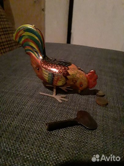СССР заводной петушок винтаж метал