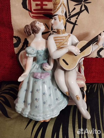 Фарфоровые статуэтки времен СССР Гусарский романс