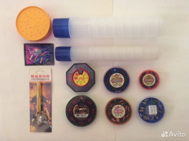 Катушки крючки поплавки леска т. д