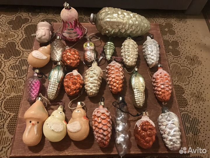 Елочные игрушки, шары, большие старинные и редкие