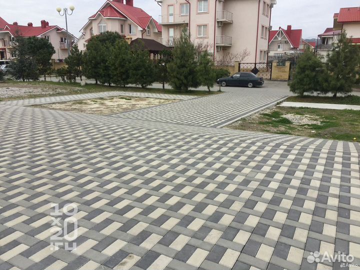 Тротуарная плитка, брусчатка, бордюры под ключ