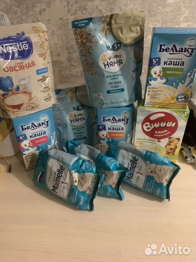 Смесь Mamelle, каши Nestle, Фрутоняня, пюре Semper