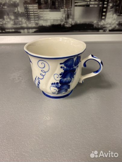 Гжель чашка новая