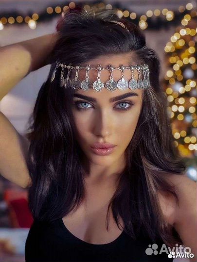 Серьги и колье Цыганочка монеты чокеры диадема