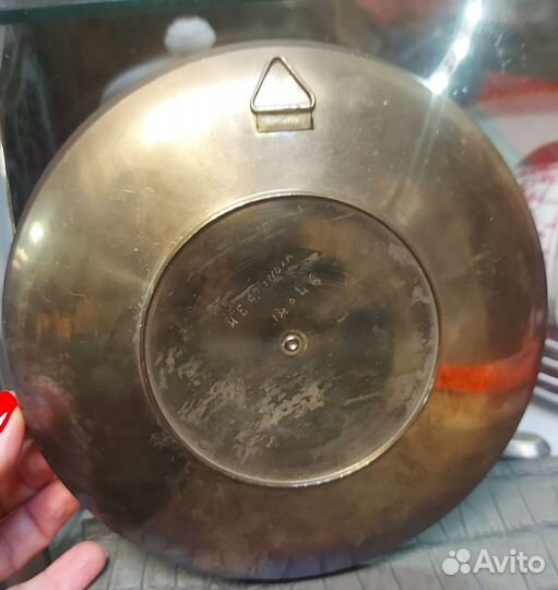 Тарелка настенная Индия латунь винтаж