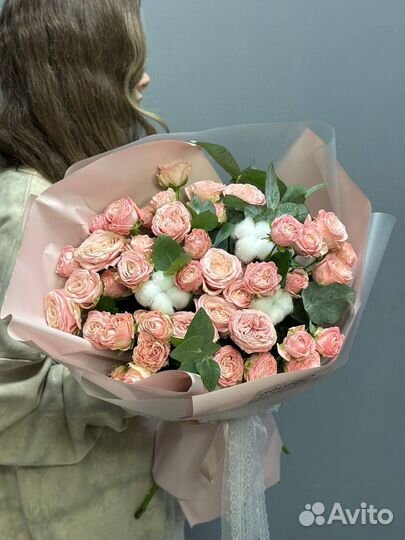 11 Кустовая Роза, Букет 60 см