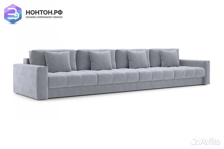 Диван прямой тик-так Монарх серый